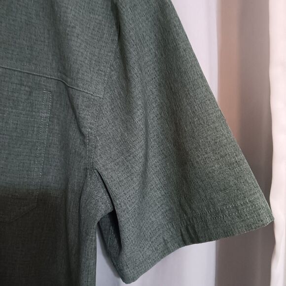 Lake & Trail Men’s Muted Green Short Sleeve Fast-Dri SZ M Button Down Shirt - Picture 5 of 10